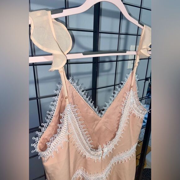 X by NBD Paris Dress in Blush with white trim EUC - Picture 7 of 11